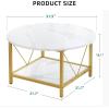 imageYITAHOME Rustic Coffee Table with Storage 5 Tier Center Living Room Table 47quot Farmhouse Wood Rectangle Cocktail Tea Table Modern Industrial Accent Table wArched Metal Frame for Home Decor BrownGold
