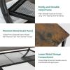 imageYITAHOME Rustic Coffee Table with Storage 5 Tier Center Living Room Table 47quot Farmhouse Wood Rectangle Cocktail Tea Table Modern Industrial Accent Table wArched Metal Frame for Home Decor BrownBrown