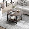 imageYITAHOME Rustic Coffee Table with Storage 5 Tier Center Living Room Table 47quot Farmhouse Wood Rectangle Cocktail Tea Table Modern Industrial Accent Table wArched Metal Frame for Home Decor BrownLight Grey