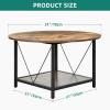 imageYITAHOME Rustic Coffee Table with Storage 5 Tier Center Living Room Table 47quot Farmhouse Wood Rectangle Cocktail Tea Table Modern Industrial Accent Table wArched Metal Frame for Home Decor BrownRustic Brown