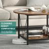imageYITAHOME Rustic Coffee Table with Storage 5 Tier Center Living Room Table 47quot Farmhouse Wood Rectangle Cocktail Tea Table Modern Industrial Accent Table wArched Metal Frame for Home Decor BrownRustic Brown