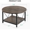 imageYITAHOME Rustic Coffee Table with Storage 5 Tier Center Living Room Table 47quot Farmhouse Wood Rectangle Cocktail Tea Table Modern Industrial Accent Table wArched Metal Frame for Home Decor BrownLight Grey