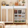 imageYITAHOME Shoe Cabinet Storage for Entryway 5Tier Shoe Cabinet with Drawer Large Capacity Entryway Shoe Storage Cabinet for HallwayCloset ampamp Living RoomWhite