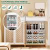 imageYITAHOME Shoe Cabinet Storage for Entryway 5Tier Shoe Cabinet with Drawer Large Capacity Entryway Shoe Storage Cabinet for HallwayCloset ampamp Living RoomWhite