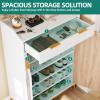 imageYITAHOME Shoe Cabinet Storage for Entryway 5Tier Shoe Cabinet with Drawer Large Capacity Entryway Shoe Storage Cabinet for HallwayCloset ampamp Living RoomWhite
