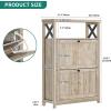 imageYITAHOME Shoe Cabinet with 2 Flip Drawers Entryway Shoe Storage Cabinet with Open Shelves Free Standing Hidden Shoe Rack Storage Organizer for EntrywayHallwayCloset BrownOld Oak