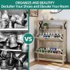 imageYITAHOME Shoe Cabinet with 2 Flip Drawers Entryway Shoe Storage Cabinet with Open Shelves Free Standing Hidden Shoe Rack Storage Organizer for EntrywayHallwayCloset BrownOld Oak