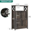 imageYITAHOME Shoe Cabinet with 2 Flip Drawers Entryway Shoe Storage Cabinet with Open Shelves Free Standing Hidden Shoe Rack Storage Organizer for EntrywayHallwayCloset BrownDark Rustic Oak