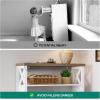 imageYITAHOME Shoe Cabinet with 2 Flip Drawers Entryway Shoe Storage Cabinet with Open Shelves Free Standing Hidden Shoe Rack Storage Organizer for EntrywayHallwayCloset BrownWhite