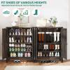 imageYITAHOME Shoe Cabinet with Doors Farmhouse 5Tier Shoe Storage Cabinet for Entryway Large Capacity Wooden Shoes Rack Organizer for EntrywayHallwayCloset BrownDark Rustic Oak