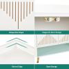 imageYITAHOME Shoe Cabinets5Tier White Shoe Storage Cabinet with Doors Modern Freestanding Wood Shoe Organizer Cabinet for Living Room Bedroom Hallway Entryway WhiteampampGold