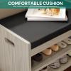 imageYITAHOME Storage Bench 2Tier Shoe Bench Entryway Shoe Storage with Cushion and Side Handles 28quot Shoe Rack Organizer for Hallway Living Room Bedroom Off WhiteOff White