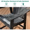 imageYITAHOME Tall Adirondack Chair Set of 2 Poly Bar Height Balcony Seating HIPS High Back Outdoor Chairs Bar Stools Lifeguard Chair for Balcony Deck Pool Patio BlackBlack