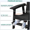 imageYITAHOME Tall Adirondack Chair Set of 2 Poly Bar Height Balcony Seating HIPS High Back Outdoor Chairs Bar Stools Lifeguard Chair for Balcony Deck Pool Patio BlackBlack