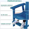 imageYITAHOME Tall Adirondack Chair Set of 2 Poly Bar Height Balcony Seating HIPS High Back Outdoor Chairs Bar Stools Lifeguard Chair for Balcony Deck Pool Patio BlackNavy Blue
