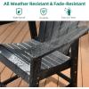 imageYITAHOME Tall Adirondack Chair Set of 2 Poly Bar Height Balcony Seating HIPS High Back Outdoor Chairs Bar Stools Lifeguard Chair for Balcony Deck Pool Patio BlackBlack