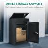imageYITAHOME Wall Mount Mailboxes for Outside 197x134x87 Inch Locking Mailbox Large Capacity Lockable Mailboxes Outside Package Delivery Box for Home Office School to Collect Package and Mail
