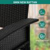 imageYITAHOME Wicker Hanging Porch Swing Chair Outdoor Brown Rattan Patio Swing Lounge w 2 Back Cushions Capacity 530lbs for Garden Balcony Living Room BeigeBlack Rattan Beige Cushion