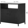 imageYITAHOME XL Outdoor Storage Cabinet Outdoor Storage Cart with Wheels and Black Glass Table Top for Patio Outdoor Cabinet for Poolside and Backyard Gray GradientBlack