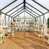 imageYITAHOME10x7x7 Greenhouses Large Walkin Green House Heavy Duty Tunnel Green Houses Outdoor Portable Plant Gardening Upgraded Galvanized Steel Frame Zipper Doors 5 Crossbars GardenBlack
