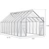 imageYITAHOME10x7x7 Greenhouses Large Walkin Green House Heavy Duty Tunnel Green Houses Outdoor Portable Plant Gardening Upgraded Galvanized Steel Frame Zipper Doors 5 Crossbars Gardensilver