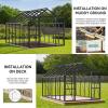 imageYITAHOME10x7x7 Greenhouses Large Walkin Green House Heavy Duty Tunnel Green Houses Outdoor Portable Plant Gardening Upgraded Galvanized Steel Frame Zipper Doors 5 Crossbars GardenBlack