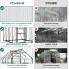 imageYITAHOME10x7x7 Greenhouses Large Walkin Green House Heavy Duty Tunnel Green Houses Outdoor Portable Plant Gardening Upgraded Galvanized Steel Frame Zipper Doors 5 Crossbars GardenBlack