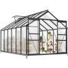 imageYITAHOME10x7x7 Greenhouses Large Walkin Green House Heavy Duty Tunnel Green Houses Outdoor Portable Plant Gardening Upgraded Galvanized Steel Frame Zipper Doors 5 Crossbars GardenBlack