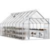 imageYITAHOME10x7x7 Greenhouses Large Walkin Green House Heavy Duty Tunnel Green Houses Outdoor Portable Plant Gardening Upgraded Galvanized Steel Frame Zipper Doors 5 Crossbars Gardensilver