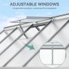 imageYITAHOME10x7x7 Greenhouses Large Walkin Green House Heavy Duty Tunnel Green Houses Outdoor Portable Plant Gardening Upgraded Galvanized Steel Frame Zipper Doors 5 Crossbars Gardensilver