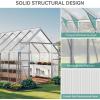 imageYITAHOME10x7x7 Greenhouses Large Walkin Green House Heavy Duty Tunnel Green Houses Outdoor Portable Plant Gardening Upgraded Galvanized Steel Frame Zipper Doors 5 Crossbars Gardensilver