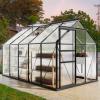 imageYITAHOME10x7x7 Greenhouses Large Walkin Green House Heavy Duty Tunnel Green Houses Outdoor Portable Plant Gardening Upgraded Galvanized Steel Frame Zipper Doors 5 Crossbars GardenBlack