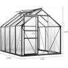 imageYITAHOME10x7x7 Greenhouses Large Walkin Green House Heavy Duty Tunnel Green Houses Outdoor Portable Plant Gardening Upgraded Galvanized Steel Frame Zipper Doors 5 Crossbars GardenBlack