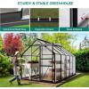 imageYITAHOME10x7x7 Greenhouses Large Walkin Green House Heavy Duty Tunnel Green Houses Outdoor Portable Plant Gardening Upgraded Galvanized Steel Frame Zipper Doors 5 Crossbars GardenBlack
