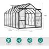 imageYITAHOME10x7x7 Greenhouses Large Walkin Green House Heavy Duty Tunnel Green Houses Outdoor Portable Plant Gardening Upgraded Galvanized Steel Frame Zipper Doors 5 Crossbars GardenBlack