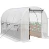 imageYITAHOME 10x65x65ft Greenhouses Large Walkin Green House Heavy Duty Tunnel Green Houses Outdoor Portable Plant Gardening Upgraded Galvanized Steel Frame Zipper Doors 5 Crossbars Garden WhiteWhite