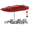imageYITAHOME 13ft Patio Umbrella Outdoor Extra Large DoubleSided Market Table Umbrella for Pool Patio Furniture Patio Shade Claretred Not Base IncludedClaretred