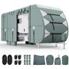 imageYITAHOME 1840FT RV Cover Travel Trailer Cover Super Thick Waterproof Windproof AntiUV RipStop Camper Cover Motorhome Covers with Tongue Jack Cover4 Tire Covers2 Long StrapsGrey