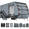 imageYITAHOME 1840FT RV Cover Travel Trailer Cover Super Thick Waterproof Windproof AntiUV RipStop Camper Cover Motorhome Covers with Tongue Jack Cover4 Tire Covers2 Long StrapsBlack Grey
