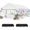 imageYITAHOME 20x20 ft Party Tent Heavy Duty Wedding Event Shelters Outdoor Upgraded Galvanized Canopy with Large White Roof Removable PVC Sidewalls ampamp 3 Storage BagsStraight