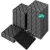 imageYITAHOME 36 PCS Plastic Interlocking Deck Tiles Waterproof Outdoor Flooring All Weather Use Durable ampamp SlipResistant for Patio Garden Deck Poolside Backyard 12x12 Inches Dark Grey Diagonal