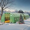 imageYITAHOME 44x10x7ft Greenhouse Extra Large Heavy Duty 4 Zipper Doors Outdoor Greenhouses 24 Windows Walk in Tunnel Green House Plant Gardening Upgraded Galvanized Steel Frame for Garden Green