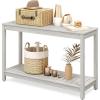 imageYITAHOME 48quot Patio Bar Table Entry Console Table 2Shelf HIPS Indoor Outdoor Height Table Multifunctional Buffet Storage Organizer with Adjustable Feet GrayGrey