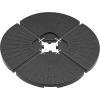 imageYITAHOME 4Pcs 110LB Capacity Patio Umbrella Base Heavy Duty Market Table Umbrella Stand Water or Stand Easy Filled Outdoor Round Base Refillable HighDensity HDPE for Lawn Deck or Pool Black
