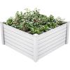 imageYITAHOME 4x4x2 FT Plastic Raised Garden Bed Kit Large Outdoor Above Ground Planter Box with Growth Grid for Plants Vegetables and Flowers Easy Installation White