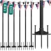 imageYITAHOME 8 Pack String Light Pole 11ft 4in1 Outdoor String Light Pole Stand to Hang String Lights for Patio Garden Backyard Wedding Parties Deck Fence  Classic BlackBlack8 Pack