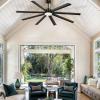 imageYITAHOME 80 Inch Industrial Ceiling Fan with Light and Remote Large Ceiling Fan with 8 Blades 3 Downrods 6 Speed 3 LED Colors Home or Commercial Ceiling Fans for Porch Garage Shop Black