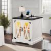 imageYITAHOME Farmhouse End Table with MultiColor RGB LED Lighting ampamp Charging Station Stylish Nightstand with DualDoor Storage Indoor Side Table for Living Room Bedroom Office WhiteWhite