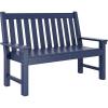 imageYITAHOME HDPE Garden Bench All Weather Outdoor Bench wMax Bearing 661LBS 23 Persons Patio Bench FadeRot Resistance for Park Porch Patio ampamp Backyard BlueNavy