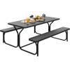 imageYITAHOME Ice Table 4FT Folding Ice Cooler Table with Drain and Detachable Skirt Portable Ice Tables for Parties BBQ Camping Picnic WhiteBlack